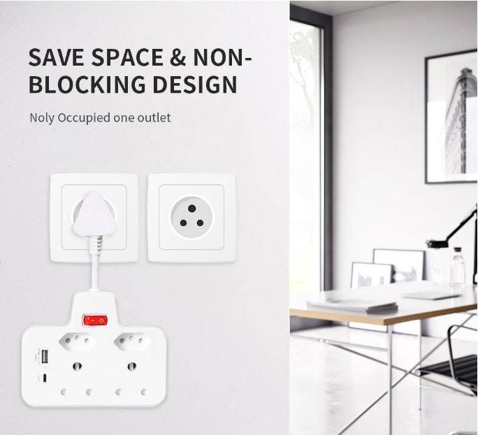 REDISSON RN-04 USB 4 Way Multiplug with USB+Type-C