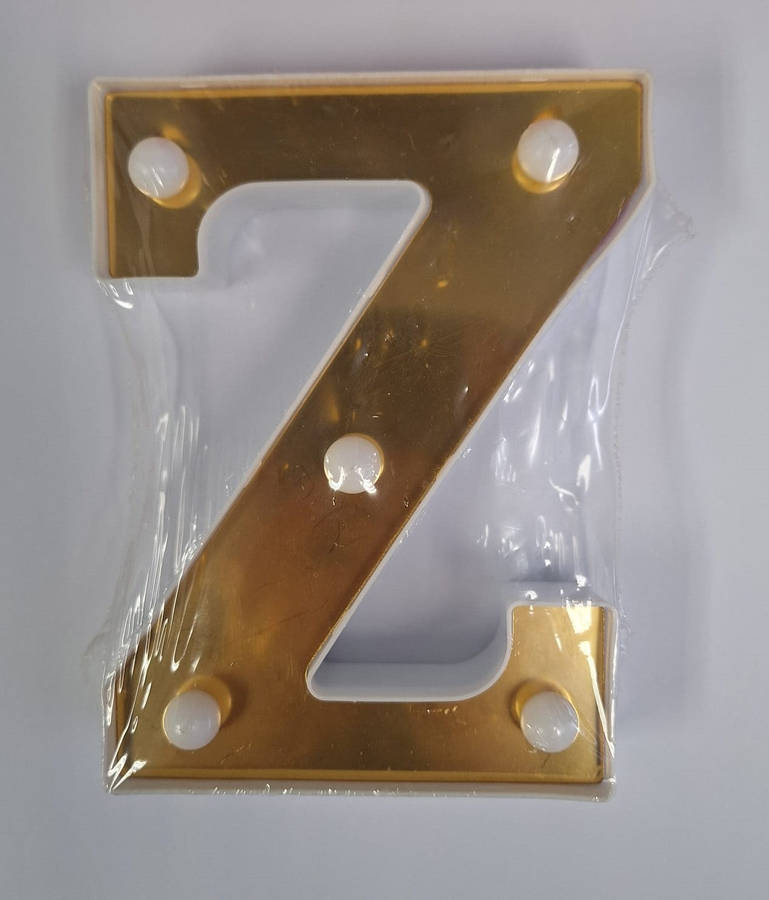 Decorative Letters That Light Up - Gold and White