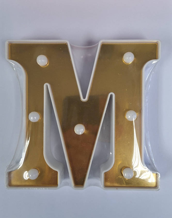 Decorative Letters That Light Up - Gold and White