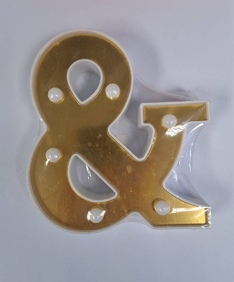 Decorative Letters That Light Up - Gold and White