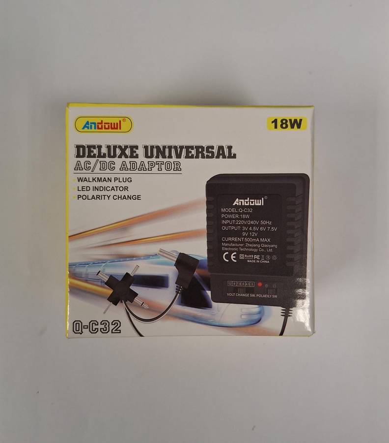 Andowl Q-C32 Adjustable 3-12V Universal Power Supply with Polarity Changer