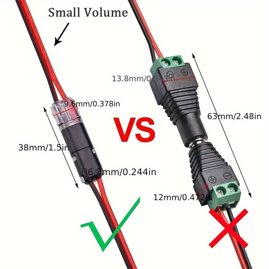 5pcs 2 Pin Power Connector Plug - Quick Connectors