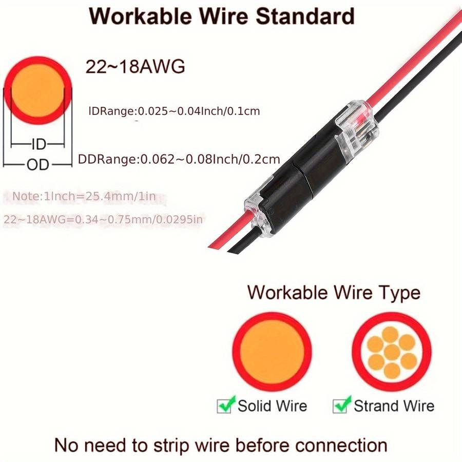 5pcs 2 Pin Power Connector Plug - Quick Connectors