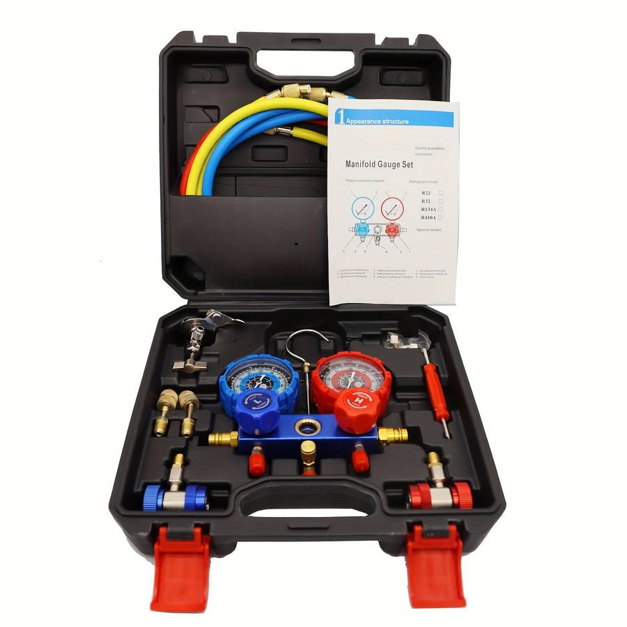 Mythtiger Air Conditioning Diagnostic Tool Kit -  Dual Gauge Valve Set for Cooling System Repair,...
