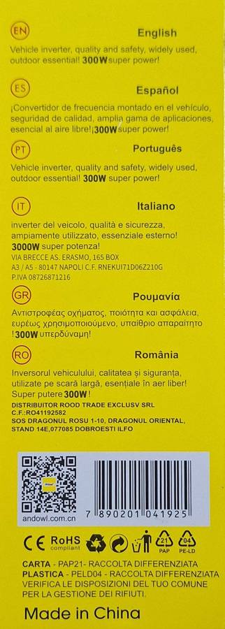 Power Up Anywhere with the Andowl 300W Car Inverter  4 USB Ports for Fast & Reliable Charging ...