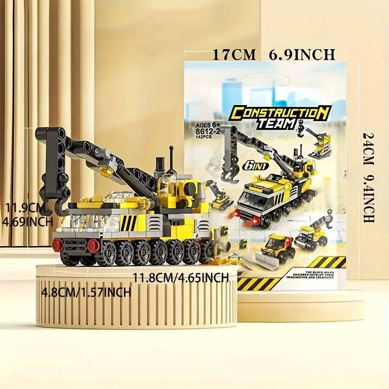 142pcs City Engineering Building Blocks Set