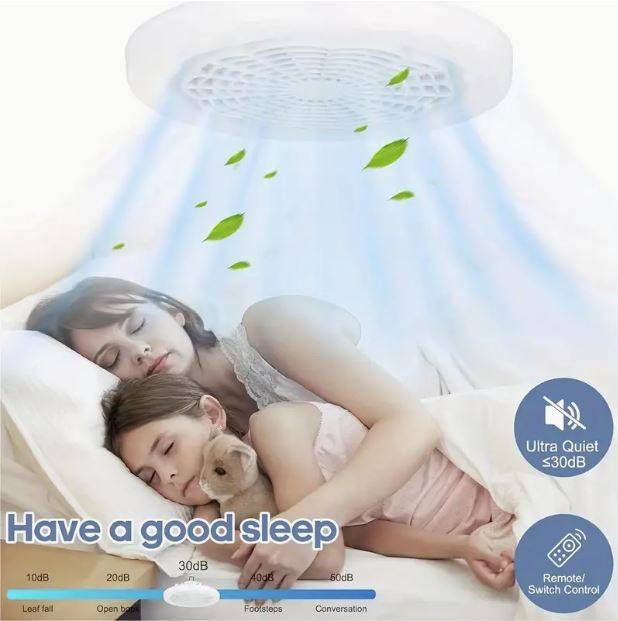 9.25-inch E27 Screw Fitting Ceiling Mounted Fan Light with Remote, Dimmable Suitable for Various ...