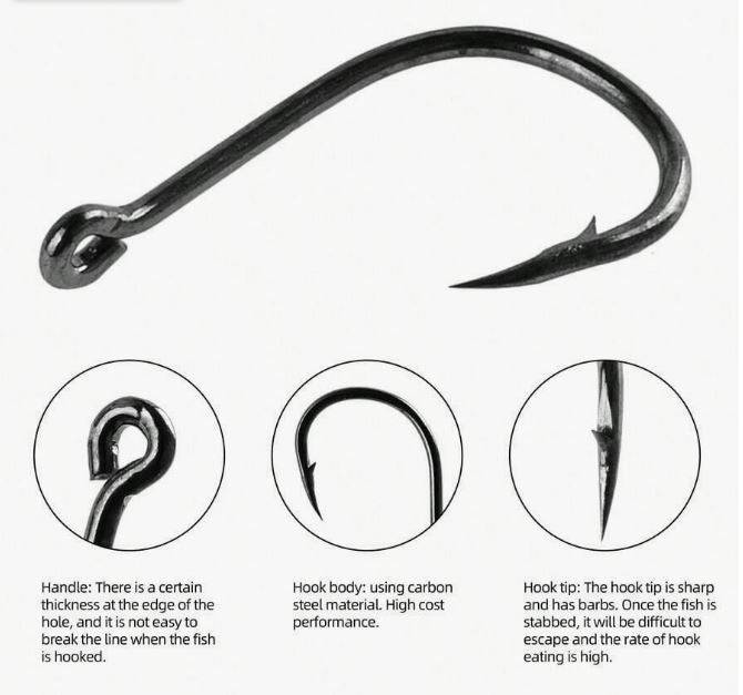 200pcs Fresh Water Fishing Hooks Set