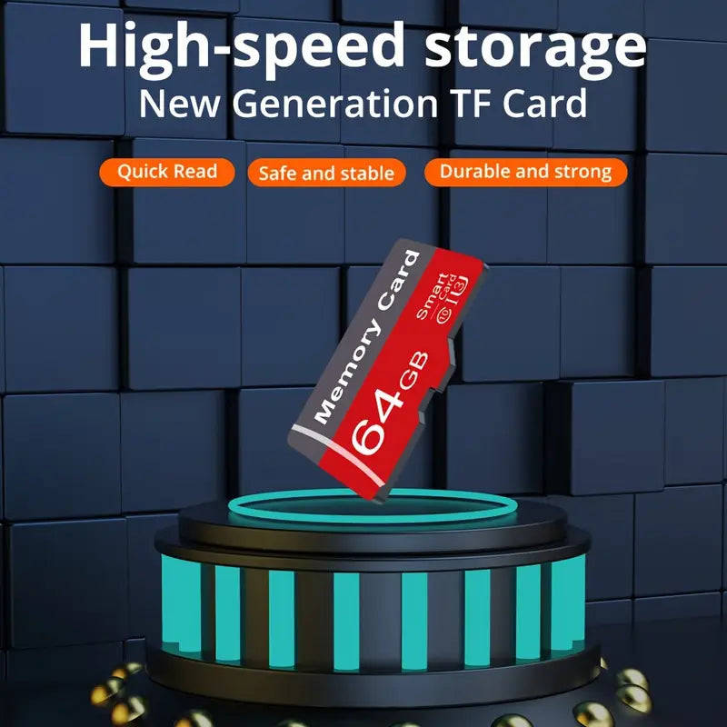 1pc Memory 64GB High Speed Flash Memory Card + Adapter