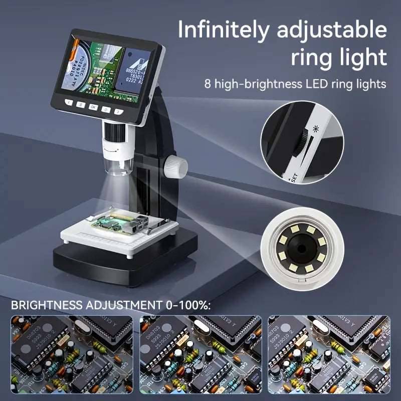 DEMO 1set 1000X Digital Microscope 8LED Real Shot Rendering