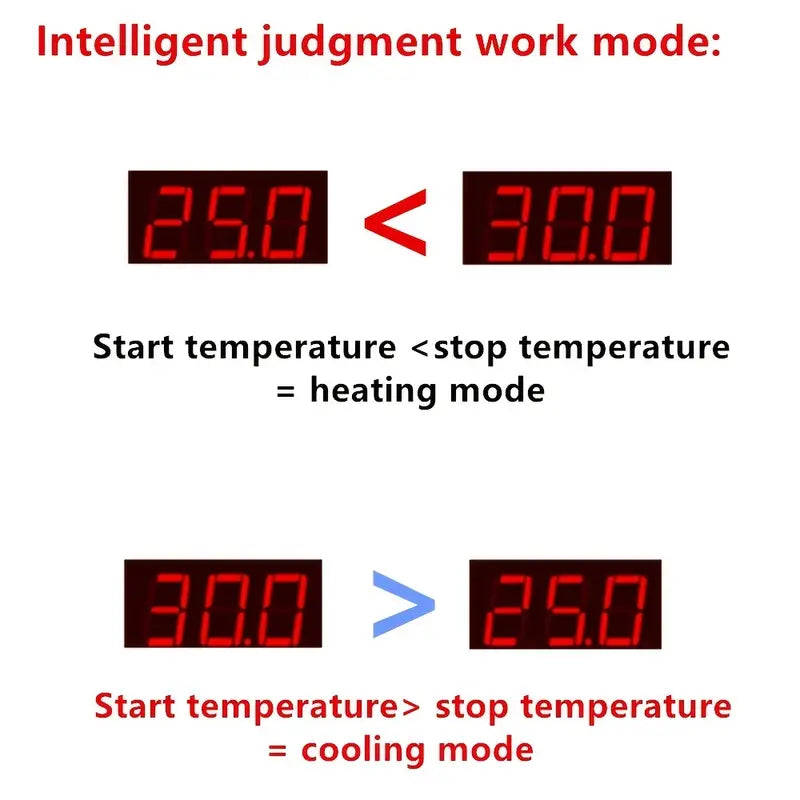 W3001 12V Digital Control Temperature Microcomputer Thermostat Switch