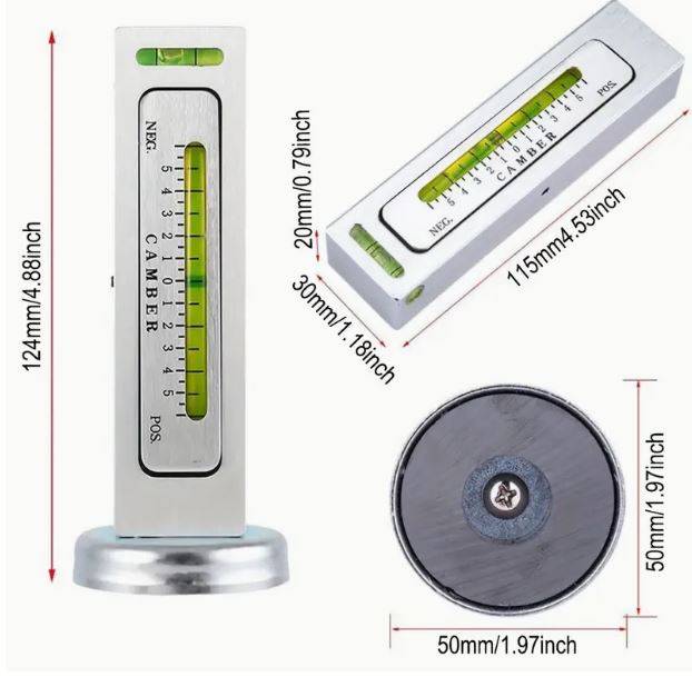 Magnetic Castor and Camber Alignment Gauge Tool