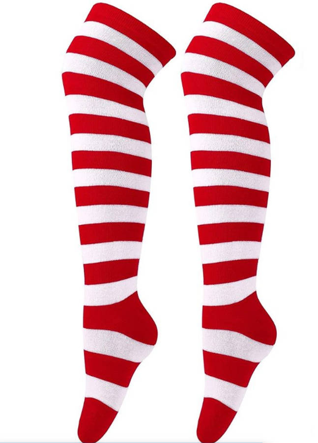 Sexy Elf Over Knee Long Striped Socks