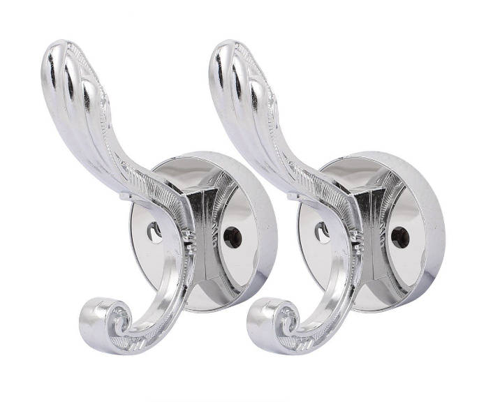 Stainless steel Round Coat & Hat Rack Set - Silver