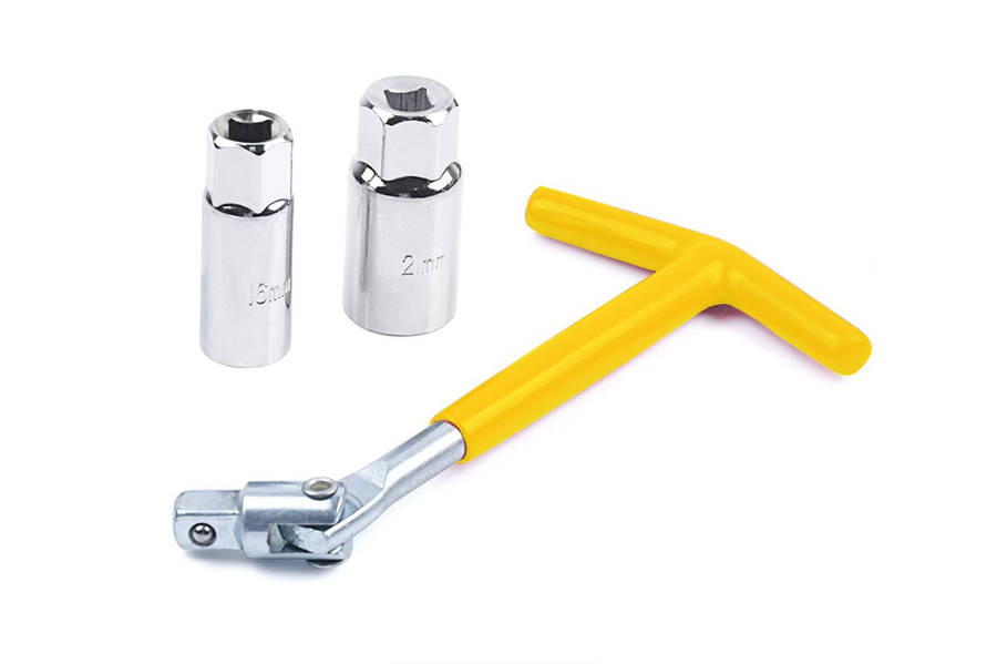 Spark Plug Socket Wrench T-Handle: 16mm & 21mm