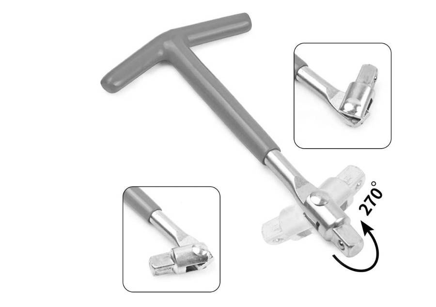Spark Plug Socket Wrench T-Handle: 16mm & 21mm