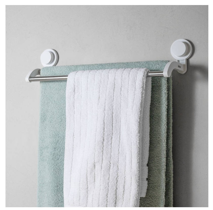 Double Rail Towel Holder Rack With Suction Cups