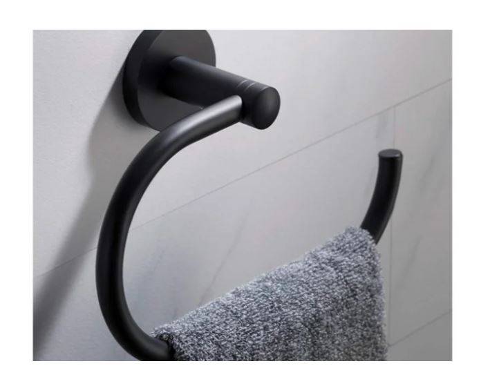 Metal Hand Towel Rail - Matte Black