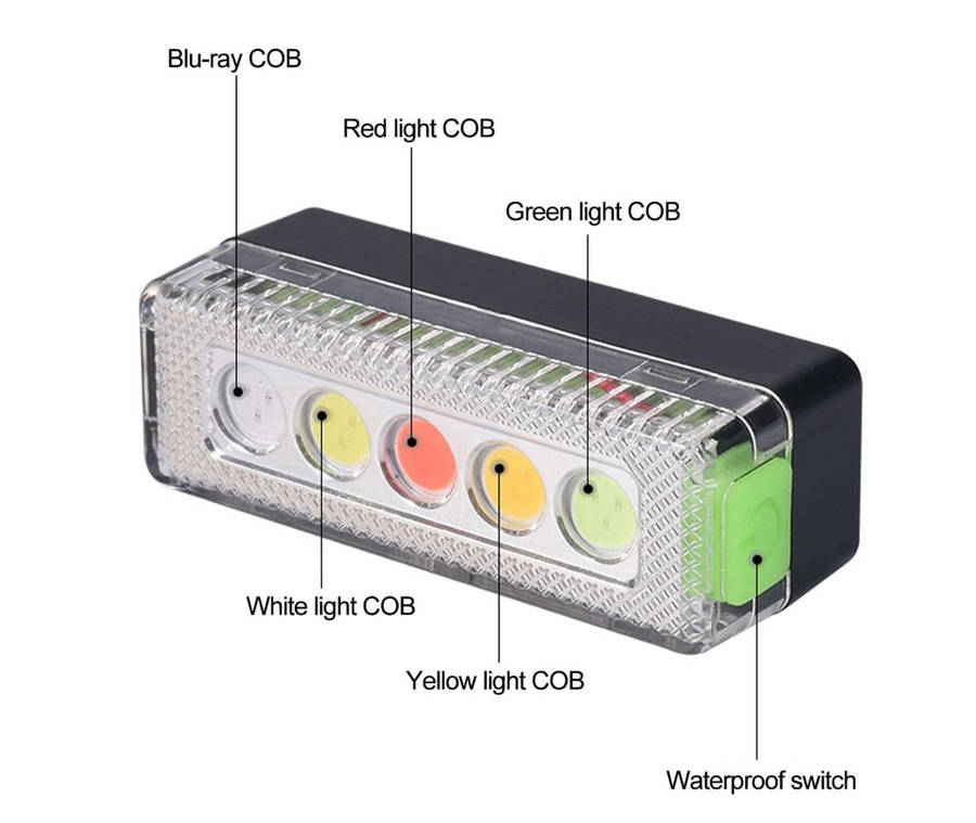 USB Rechargeable 5 Modes Control Rear Bike Lights