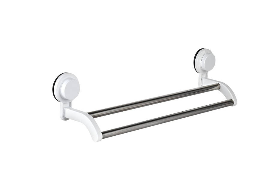 Double Rail Towel Holder Rack With Suction Cups