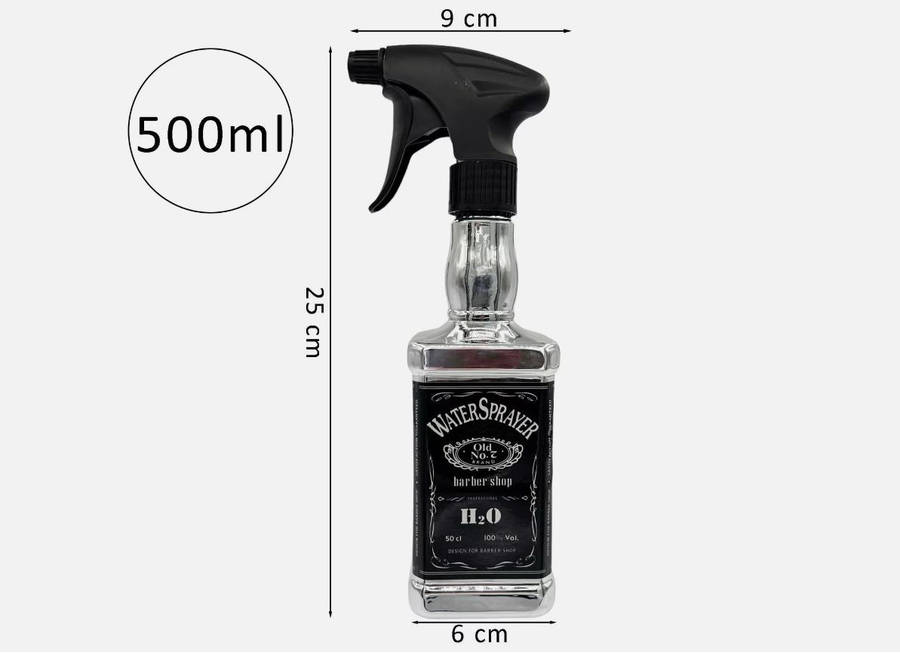 Barber Water Sprayer Bottle 500ml Silver