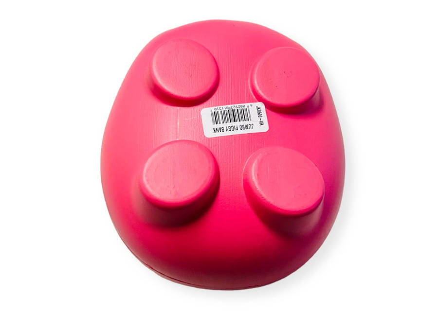 Jumbo Plastic Piggy Bank - Pink