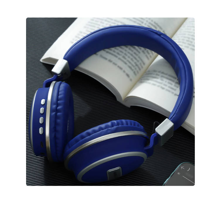 Wireless Pure Bass Sound Headphones - Blue