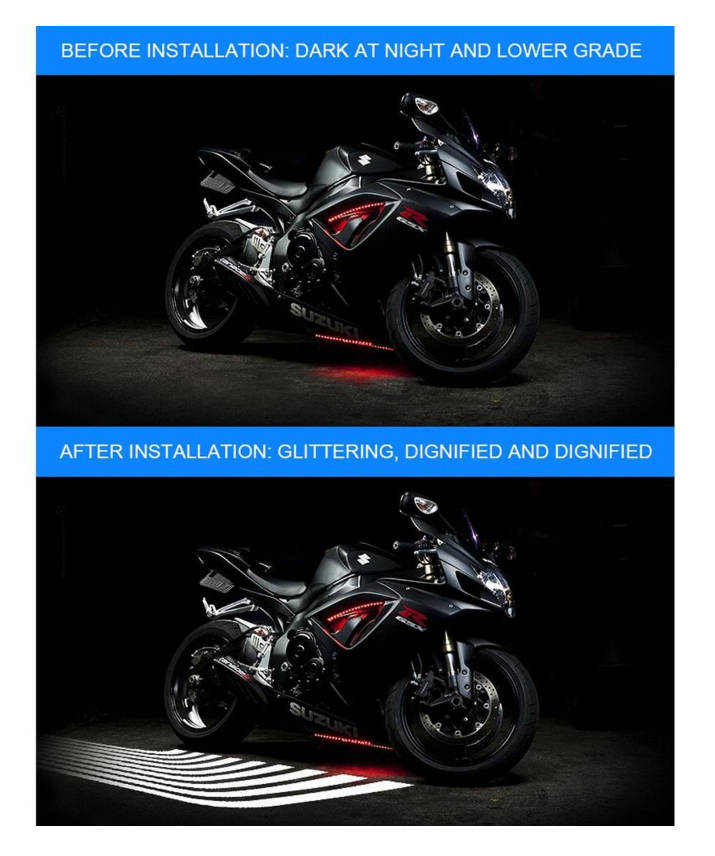 Motorcycle LED Projection Lamp Light 2Pc