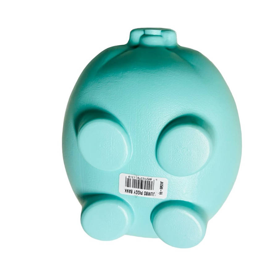 Jumbo Plastic Piggy Bank - Taquise Blue