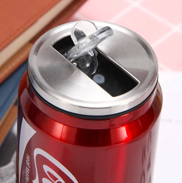 Stainless Steel Coca Cola Straw Water Bottle