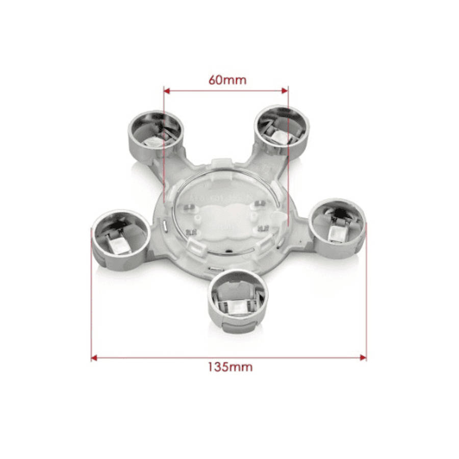 ALLOY CENTRE WHEEL HUB CAP FOR AUDI - SINGLE 4F0601165N
