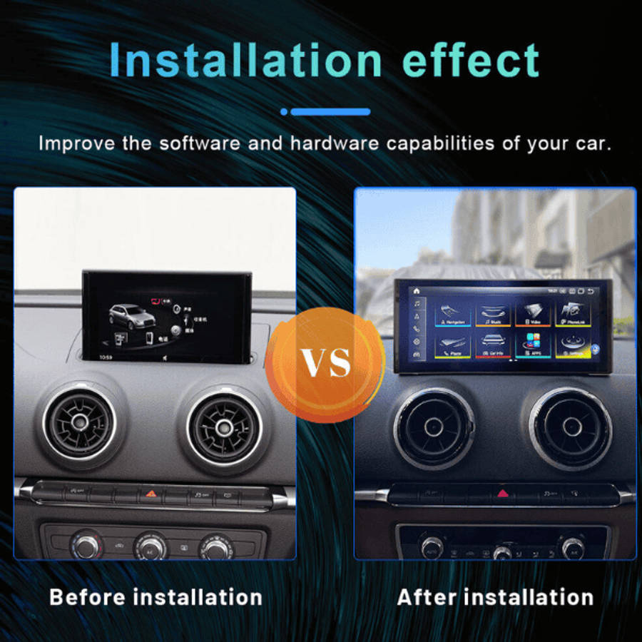 10.25" Android Car GPS Radio Navigation Wireless Carplay For Audi A3 2014-2020 - 4GB 64 GB