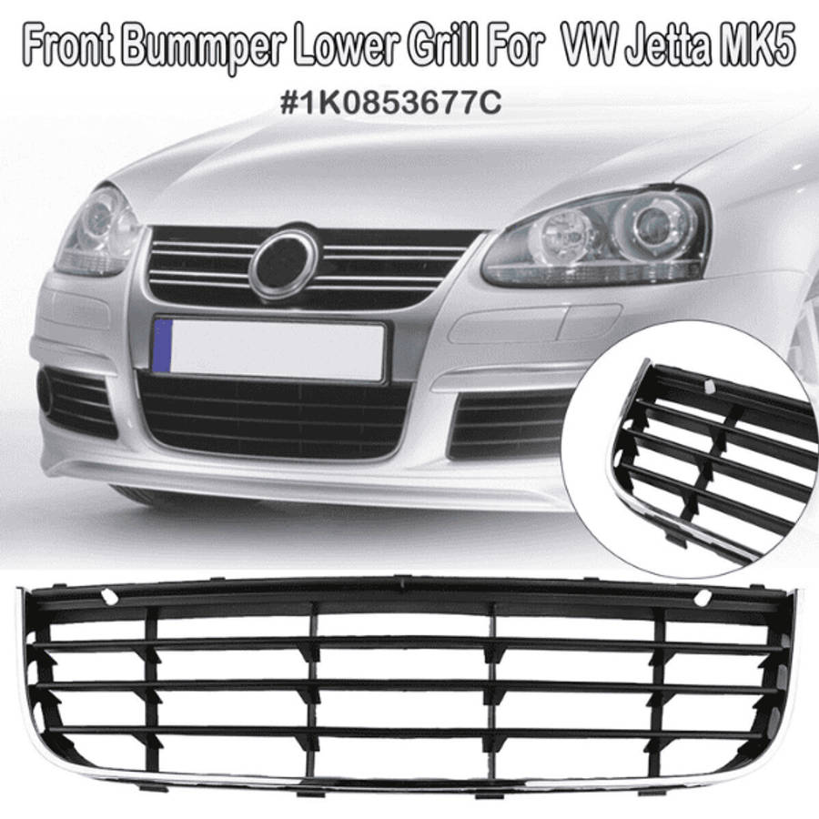 Volkswagen Jetta Mk 5 Front Centre Bumper Grill - 1K0853677C9B9
