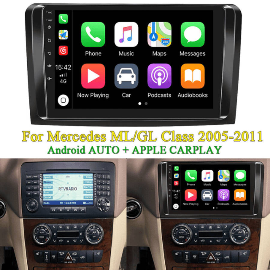 Mercedes Benz ML/GL-Class W164 X164 Android Navigation Unit with Apple CarPlay/Android Auto