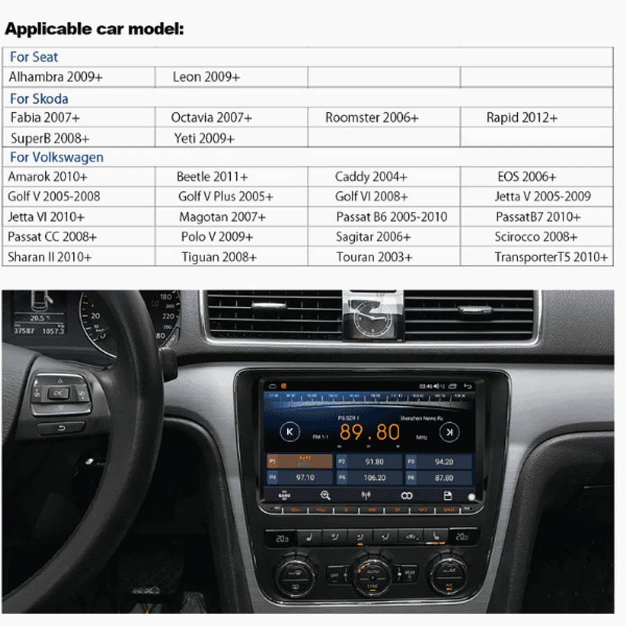 VW Android Radio Navigation Infotainment Unit CarPlay Android Auto 2GB 32GB