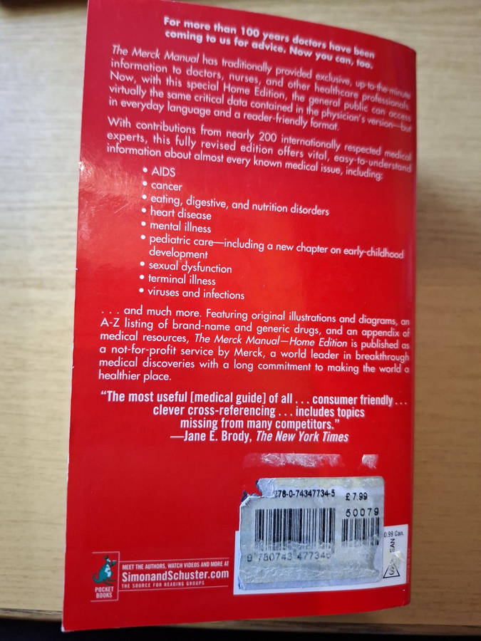 The Merck Manual of Medical Information  Second Home Edition (Second-Hand)