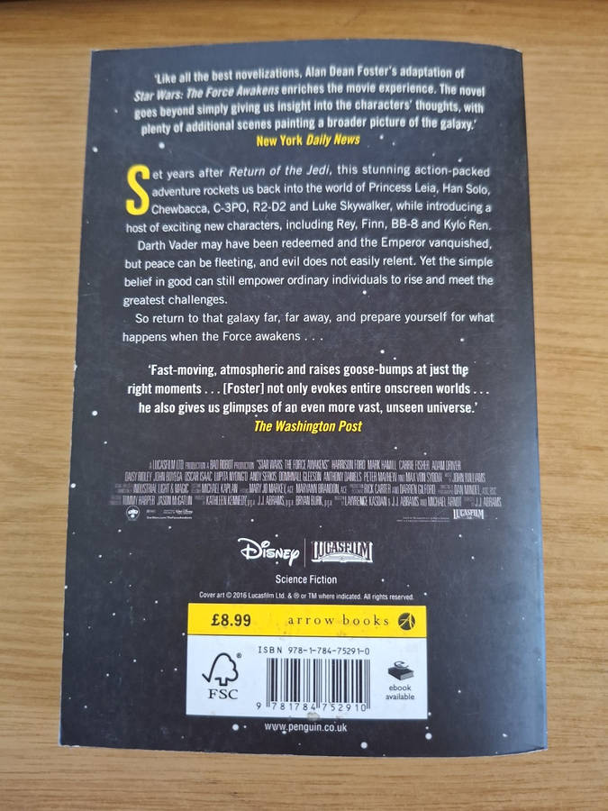 Star Wars: The Force Awakens  Alan Dean Foster (Second-Hand)