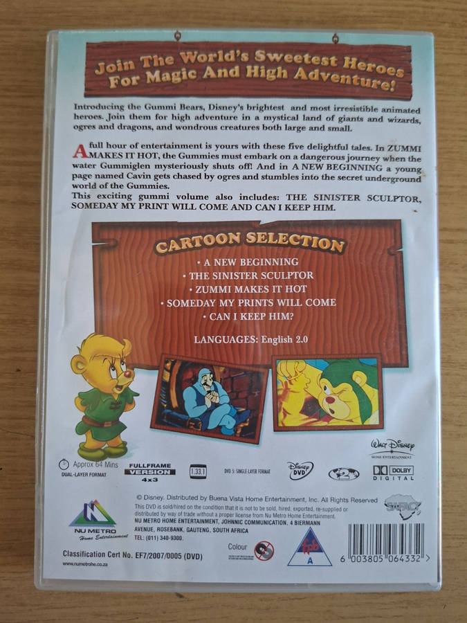 Adventures of the Gummi Bears  Volume One (Second Hand DVD)
