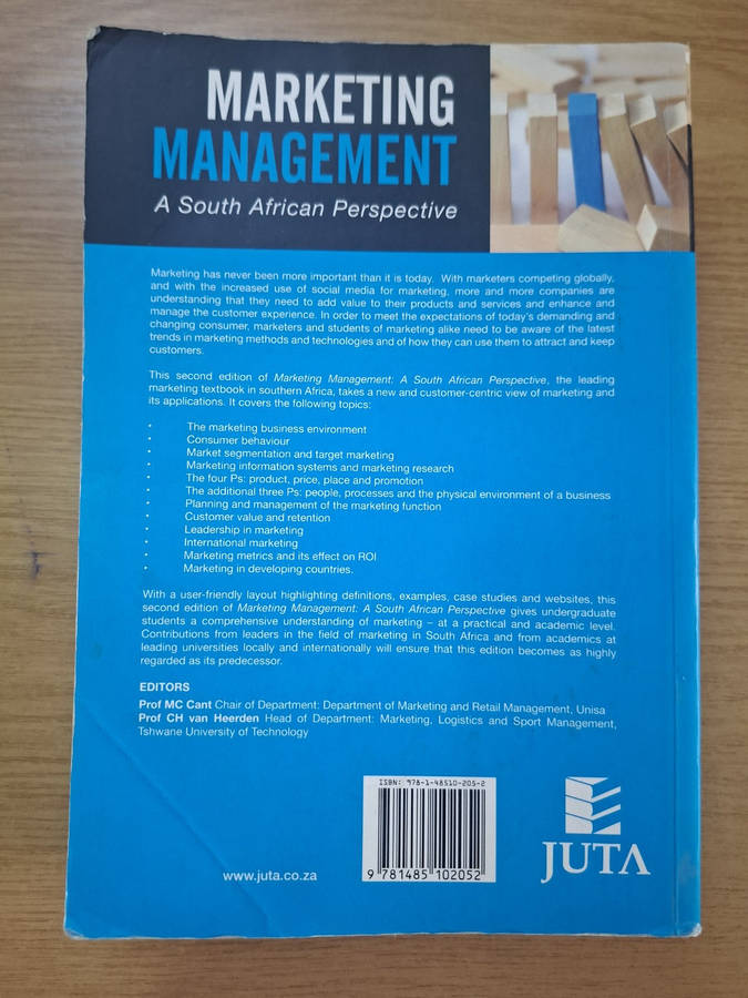 Marketing Management: A South African Perspective (Second Edition)  MC Cant & CH van Heerden (...