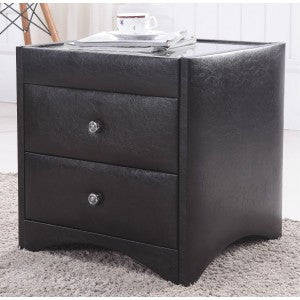 Contemporary Faux Leather Pedestal - Brown