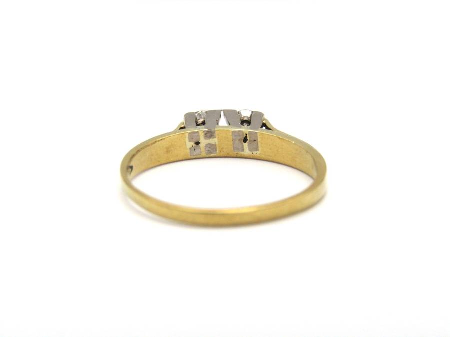 Vintage, 18K gold diamond ring