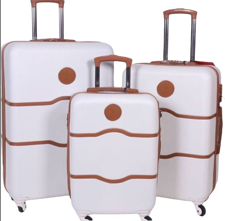 SMTE -  Elegant 3inLuggage Set: Travel in Style and ComfortWhite