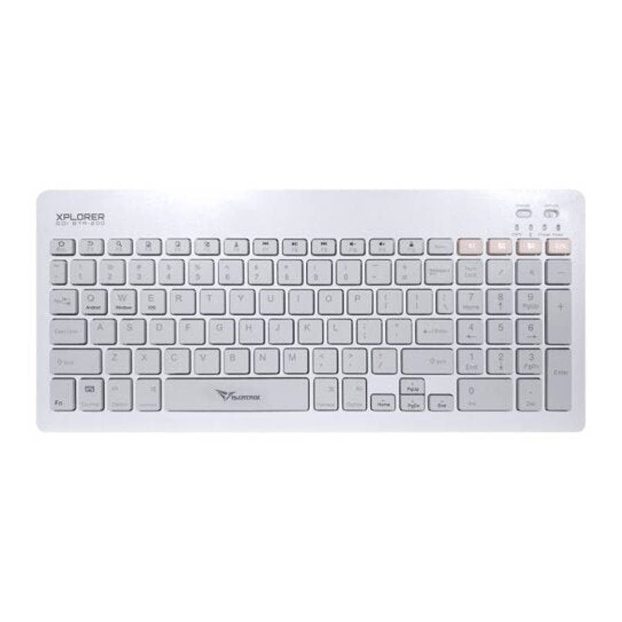 Alcatroz Xplorer Go! BTR-200 Bluetooth and Wireless Keyboard - Mist