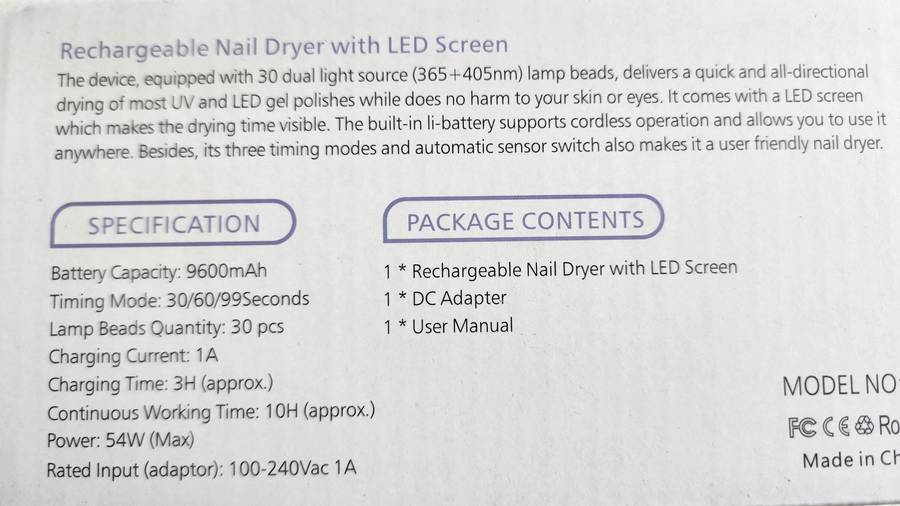 SUN S50 Cordless 54W UV.LED UV Nail Lamp - 2-in-1 with 9600mAh USB Cordless UV Nail Curling Dryer...