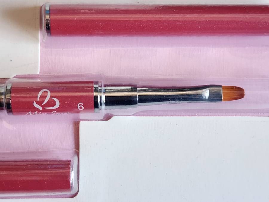 Gel Nail Brush with spatula, Dual-Ended Nail Art Brush, 2 IN 1 design Gel Brushes for Nails and S...