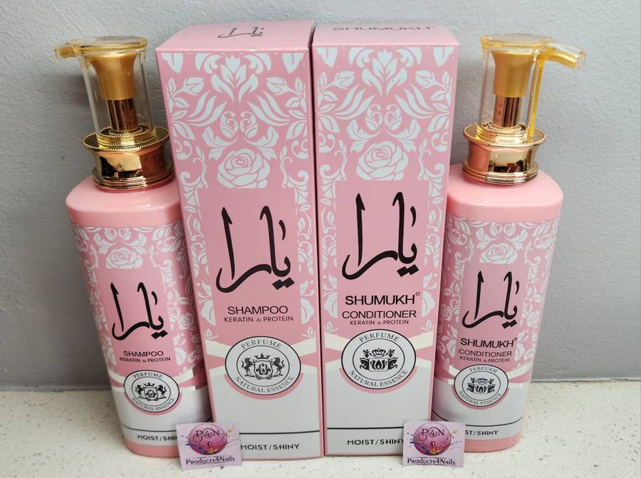 SHUMUKH - KERATIN Hair Shampoo and Conditioner, 600ml - Moist / Shiny