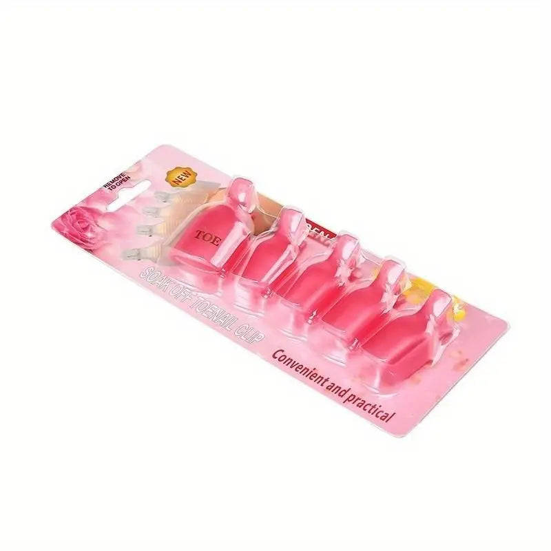 Soak Off TOE - Reusable Keeper for remover tips 5pcs Toenail Reusable Uv Gel Soak Off Cap Wrap Na...