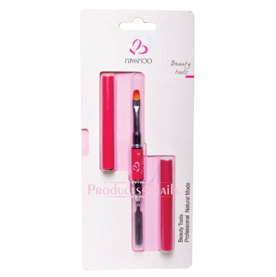 Gel Nail Brush with spatula, Dual-Ended Nail Art Brush, 2 IN 1 design Gel Brushes for Nails and S...
