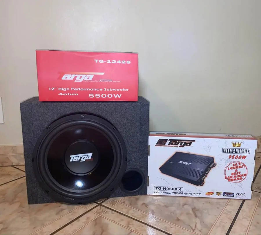 3in1 Combo - Targa 5500W Subwoofer, Targa 9500W 4 channel amplifier and box