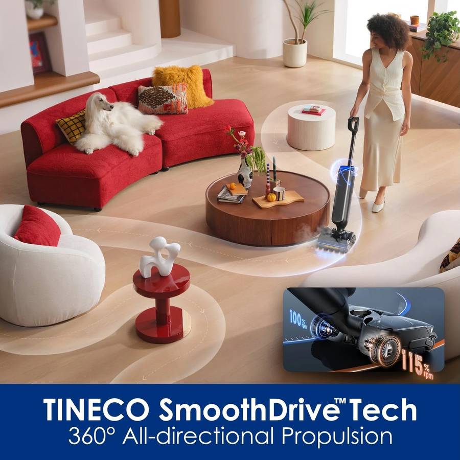FLOOR ONE S9 Artist Steam - 75min, Smart 180° Lay Flat Wet Dry Cordless Vacuum Floor Washer & Mo...